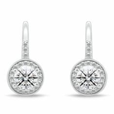 Brilio Silver Elegantni srebrni uhani s cirkoni LME290