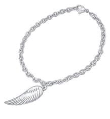 Silvego Zapestnica iz finega jekla z obeskom Angel Wing KMMB69550