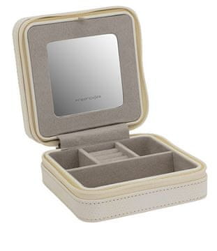 Friedrich Lederwaren Elegantna bež škatla za potovalni nakit Milano 20143-9