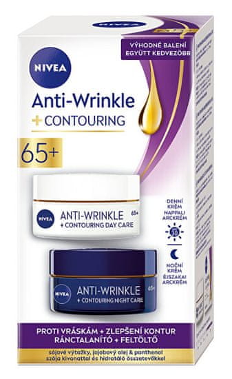 Nivea Darilni set za izboljšanje kontur zrele kože 65+ Anti-Wrinkle