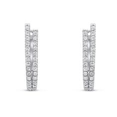 Brilio Silver Elegantni srebrni uhani s cirkoni EA133W