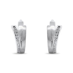 Brilio Silver Elegantni srebrni uhani s cirkoni EA210W