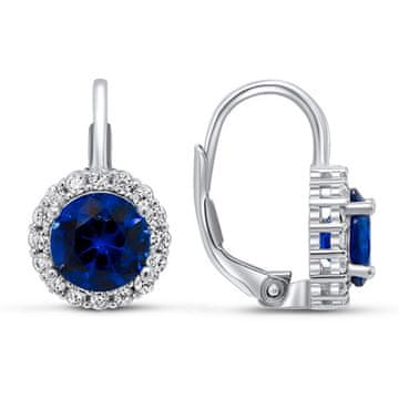 Brilio Silver Očarljivi srebrni uhani z modrimi cirkoni EA127W