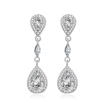 Beneto Čudoviti srebrni uhani s cirkoni AGUP864L