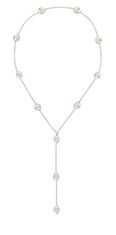 JwL Luxury Pearls Spremenljiva srebrna ogrlica s pravimi baročnimi biseri JL0708