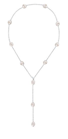JwL Luxury Pearls Spremenljiva srebrna ogrlica s pravimi baročnimi biseri JL0708