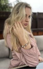 JwL Luxury Pearls Pozlačena zapestnica iz perl s pravim sladkovodnim biserom JL0714