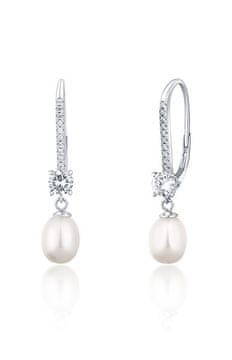 JwL Luxury Pearls Luksuzni srebrni uhani s pravimi biseri JL0717
