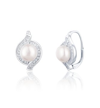 JwL Luxury Pearls Čudoviti srebrni uhani s pravimi biseri JL0718
