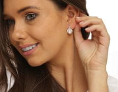 JwL Luxury Pearls Čudoviti srebrni uhani s pravimi biseri JL0718