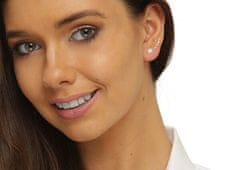 JwL Luxury Pearls Cvetlični vzdolžni uhani s kristali JL0722