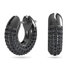 Swarovski Elegantni črni okrogli uhani Dextera 5620222
