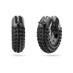 Swarovski Elegantni črni okrogli uhani Dextera 5620222