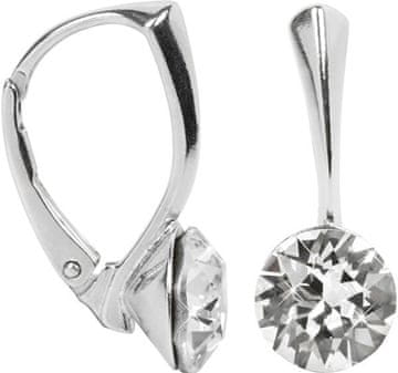 Levien Očarljivi srebrni uhani Xirius Crystal