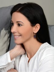 Levien Elegantni pozlačeni uhani s kristali hruške