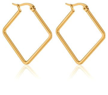 Troli Pozlačeni rombasti uhani