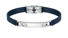 Morellato Elegantna modra usnjena zapestnica Moody SQH46