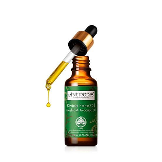 Antipodes Negovalno olje za utrujeno in obremenjeno kožo Divine Face Oil ( Rose hip & Avocado Oil ) 30 ml