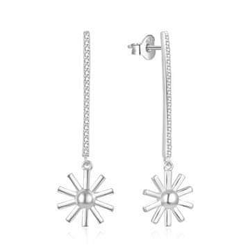 MOISS Čudoviti srebrni uhani Flowers E0002432