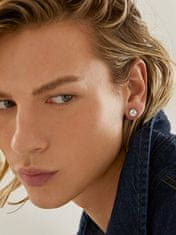 Guess Moški pozlačeni uhani s črnimi kristali Frontiers JUME01343JWYGBKT / U