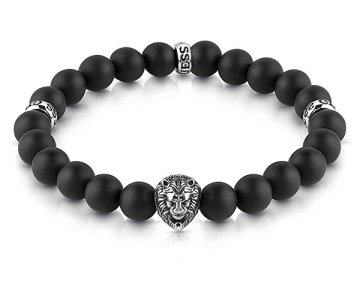 Guess Moška zapestnica iz perl Lion King JUMB01303JWSTT / U