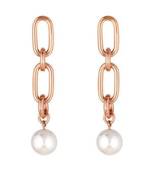 Liu.Jo Modni bronasti uhani z biseri LJ1739