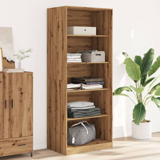 shumee Garderobna omara artisan hrast 80x50x200 cm inženirski les