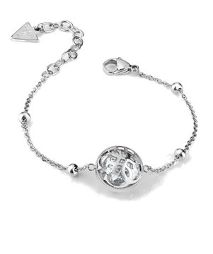 Guess Moderna jeklena zapestnica 4G Logo Boule JUBB01394JWRHS