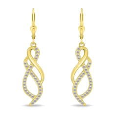 Brilio Silver Bleščeč pozlačen komplet nakita s cirkoni SET222Y