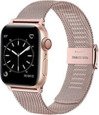 4wrist Milanski pašček za Apple Watch 38/40/41 mm - roza zlat