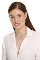 JwL Luxury Pearls Elegantna ogrlica s pravimi biseri in cirkoni JL0748 (verižica, obesek)