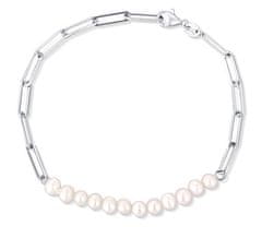JwL Luxury Pearls Modna srebrna zapestnica z biseri JL0757
