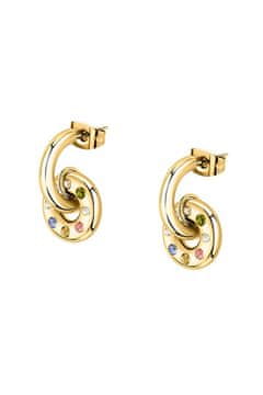 Morellato Pozlačeni obročasti uhani s kristali Bagliori SAVO07