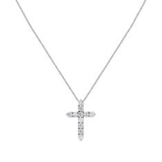 Morellato Elegantna srebrna ogrlica z velikim križem Tesori SAIW116