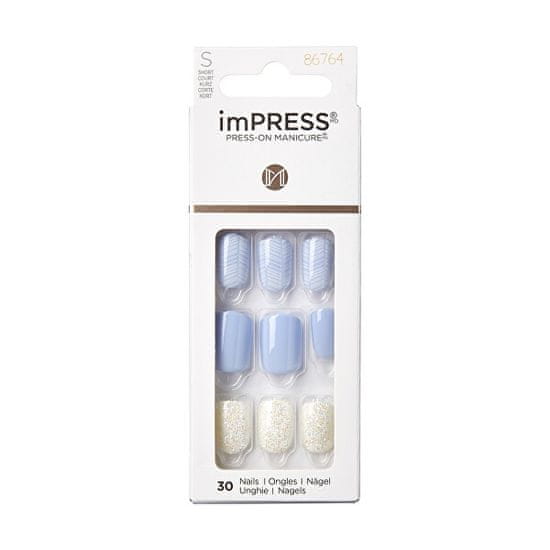 KISS Samolepilni nohti imPRESS Nails Lavender Whisper 30 kos