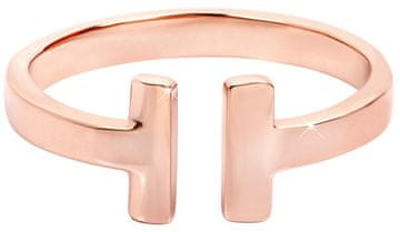 Troli Odprt jekleni obroč z roza pozlato