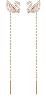 Swarovski Bronasti labodji uhani 2v1 Dazzling Swan 5469990