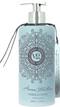 Vivian Gray Kremno milo za roke Aroma Selection Amber & Cedar (Cream Soap) 400 ml