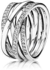 Pandora Srebrni prepleteni prstan 190919CZ (Obseg 56 mm)