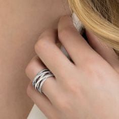 Pandora Srebrni prepleteni prstan 190919CZ (Obseg 56 mm)
