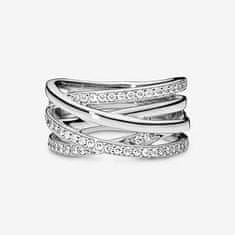 Pandora Srebrni prepleteni prstan 190919CZ (Obseg 56 mm)