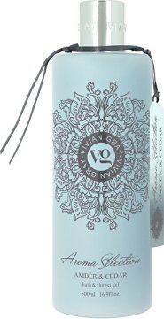 Vivian Gray Aroma Selection Gel za prhanje Amber & Cedar (Bath & Shower Gel) 500 ml