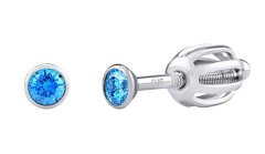 Silvego Srebrni uhani s cirkonijem Swarovski 2,5 mm SILVEGOB706025LB