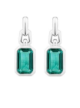 Preciosa Svetleči uhani z zelenim kubičnim cirkonijem Preciosa Atlantis 5354 94