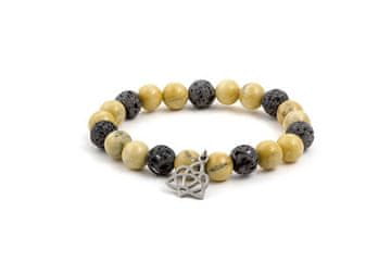 Zapestnica iz kroglic iz lava kamna in howlite MINK107 / 17