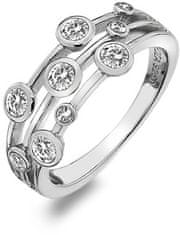 Hot Diamonds Luksuzen srebrni prstan s topazom in diamantno vrhovo DR207 (Obseg 60 mm)