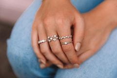 Hot Diamonds Luksuzen srebrni prstan s topazom in diamantno vrhovo DR207 (Obseg 60 mm)