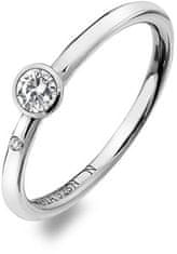 Hot Diamonds Luksuzen srebrni prstan s topazom in diamantno vrhovo DR206 (Obseg 55 mm)