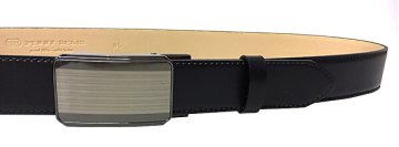 Penny Belts Moški usnjen socialni pas 35-020-A11 črn