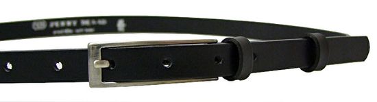 Penny Belts Ženski usnjeni pas 15-1-60 Črn